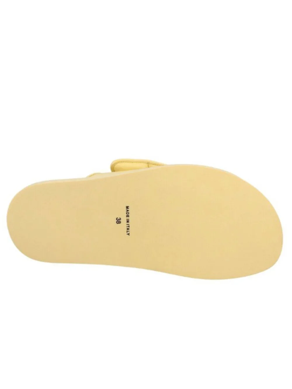 Gia Borghini Gia 3 Quilted Leather Slide Sandals Butter Yellow Adjustable NWT 7